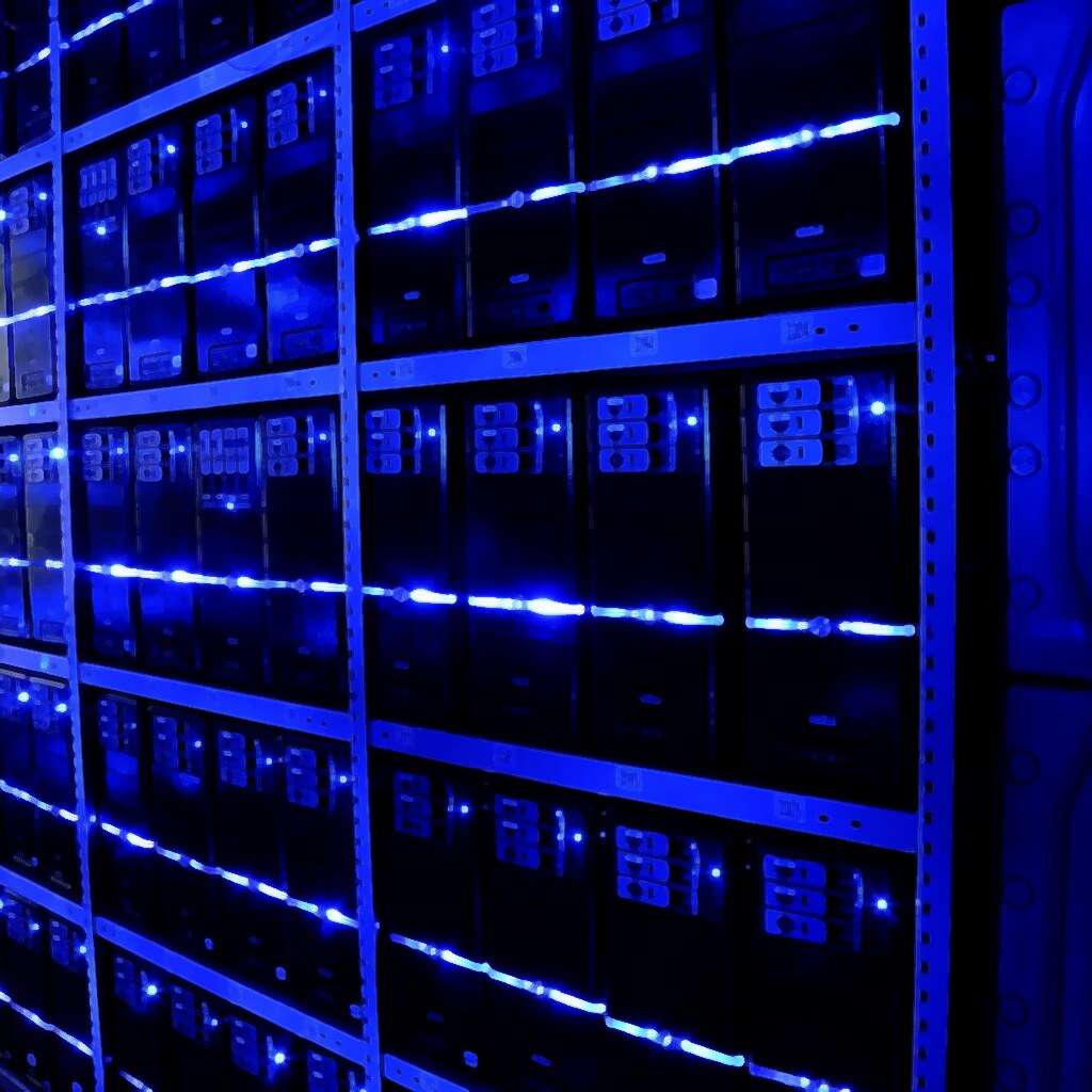 Server racks in a data center