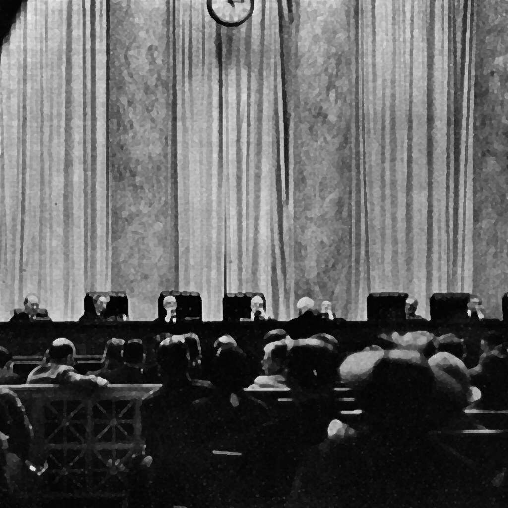 Interior of the Supreme Court Building during a session, June 7, 1937